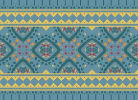 American ethnic native pattern.Traditional Navajo,Aztec,Apache,Southwest and Mexican style fabric pattern.Abstract motifs pattern.Design for fabric,clothing,blanket,carpet,woven,wrap,decoration vector
