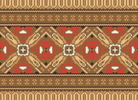 American ethnic native pattern.Traditional Navajo,Aztec,Apache,Southwest and Mexican style fabric pattern.Abstract motifs pattern.Design for fabric,clothing,blanket,carpet,woven,wrap,decoration vector