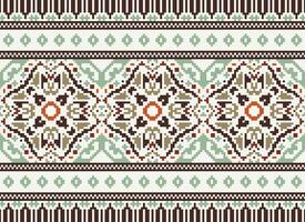 American ethnic native pattern.Traditional Navajo,Aztec,Apache,Southwest and Mexican style fabric pattern.Abstract motifs pattern.Design for fabric,clothing,blanket,carpet,woven,wrap,decoration vector