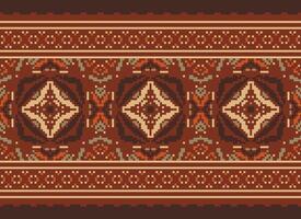 American ethnic native pattern.Traditional Navajo,Aztec,Apache,Southwest and Mexican style fabric pattern.Abstract motifs pattern.Design for fabric,clothing,blanket,carpet,woven,wrap,decoration vector