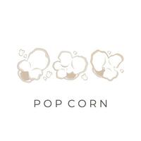 Pop corn line art illustration logo vector