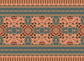 American ethnic native pattern.Traditional Navajo,Aztec,Apache,Southwest and Mexican style fabric pattern.Abstract motifs pattern.Design for fabric,clothing,blanket,carpet,woven,wrap,decoration vector