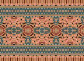 American ethnic native pattern.Traditional Navajo,Aztec,Apache,Southwest and Mexican style fabric pattern.Abstract motifs pattern.Design for fabric,clothing,blanket,carpet,woven,wrap,decoration vector