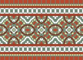 American ethnic native pattern.Traditional Navajo,Aztec,Apache,Southwest and Mexican style fabric pattern.Abstract motifs pattern.Design for fabric,clothing,blanket,carpet,woven,wrap,decoration vector