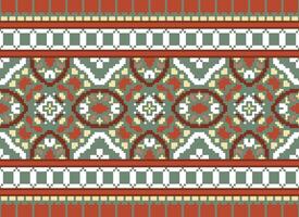 American ethnic native pattern.Traditional Navajo,Aztec,Apache,Southwest and Mexican style fabric pattern.Abstract motifs pattern.Design for fabric,clothing,blanket,carpet,woven,wrap,decoration vector