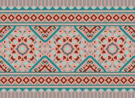 American ethnic native pattern.Traditional Navajo,Aztec,Apache,Southwest and Mexican style fabric pattern.Abstract motifs pattern.Design for fabric,clothing,blanket,carpet,woven,wrap,decoration vector