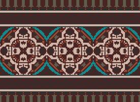 American ethnic native pattern.Traditional Navajo,Aztec,Apache,Southwest and Mexican style fabric pattern.Abstract motifs pattern.Design for fabric,clothing,blanket,carpet,woven,wrap,decoration vector