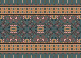 American ethnic native pattern.Traditional Navajo,Aztec,Apache,Southwest and Mexican style fabric pattern.Abstract motifs pattern.Design for fabric,clothing,blanket,carpet,woven,wrap,decoration vector
