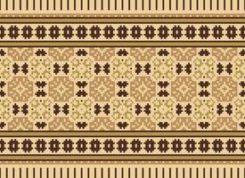 Pixel American ethnic native pattern.Traditional Navajo,Aztec,Apache,Southwest and Mexican style fabric pattern.Abstract motifs pattern.Design for fabric,clothing,blanket,carpet,woven,wrap, vector
