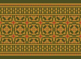 Pixel American ethnic native pattern.Traditional Navajo,Aztec,Apache,Southwest and Mexican style fabric pattern.Abstract motifs pattern.Design for fabric,clothing,blanket,carpet,woven,wrap, vector