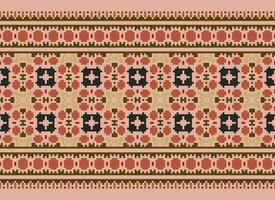 American ethnic native pattern.Traditional Navajo,Aztec,Apache,Southwest and Mexican style fabric pattern.Abstract motifs pattern.Design for fabric,clothing,blanket,carpet,woven,wrap,decoration vector