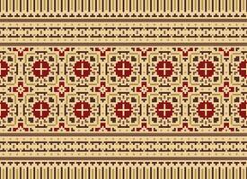 Pixel American ethnic native pattern.Traditional Navajo,Aztec,Apache,Southwest and Mexican style fabric pattern.Abstract motifs pattern.Design for fabric,clothing,blanket,carpet,woven,wrap, vector