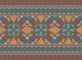 American ethnic native pattern.Traditional Navajo,Aztec,Apache,Southwest and Mexican style fabric pattern.Abstract motifs pattern.Design for fabric,clothing,blanket,carpet,woven,wrap,decoration vector