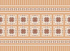 Pixel American ethnic native pattern.Traditional Navajo,Aztec,Apache,Southwest and Mexican style fabric pattern.Abstract motifs pattern.Design for fabric,clothing,blanket,carpet,woven,wrap, vector