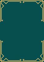 Art deco frame. Vintage linear border. Design a template for invitations, leaflets and greeting cards vector