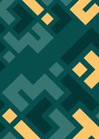 Geometric seamless pattern in retro style. abstract background Illustrations Green Colour vector