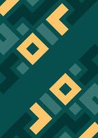 Geometric seamless pattern in retro style. abstract background Illustrations Green Colour vector