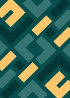 Geometric seamless pattern in retro style. abstract background Illustrations Green Colour vector