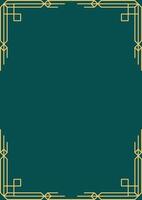 Art deco frame. Vintage linear border. Design a template for invitations, leaflets and greeting cards vector