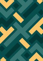 Geometric seamless pattern in retro style. abstract background Illustrations Green Colour vector