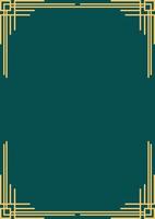 Art deco frame. Vintage linear border. Design a template for invitations, leaflets and greeting cards vector