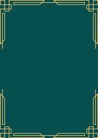 Art deco frame. Vintage linear border. Design a template for invitations, leaflets and greeting cards vector