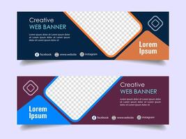 Creative corporate business marketing social media banner post template, Promotional banner for social media post, web banner and flyer, Sale banner for web and social media template vector