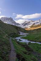 Beautiful Trail in Juta Georgia in Summer photo