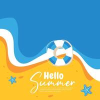 Summer season celebration flat background vector