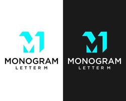 Letter M monogram business company logo design. vector