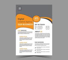 Corporate business flyer design and template. vector