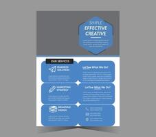 Corporate business flyer design and template. vector