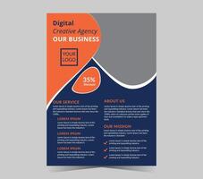 Corporate business flyer design and template. vector