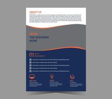 Corporate business flyer design and template. vector