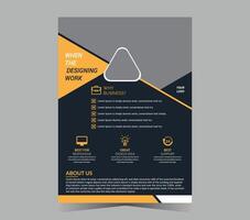 Corporate business flyer design and template. vector