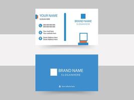 modern business card print templates, double-sided business card design template. vector