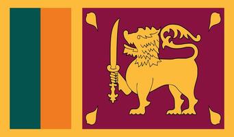 sri lanka bandera diseño lk vector