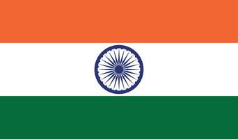 National Flag of Indian IN vector