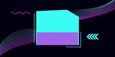 tecnología modelo en cyberpunk estilo geométrico forma. vector