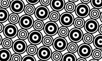 Seamless pattern with black bold outlined circles. Stylish geometric texture. Modern abstract background. vector