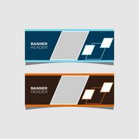 Modern header banner template design vector