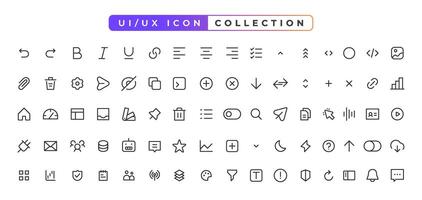 mega conjunto de ui ux iconos, usuario interfaz icono conjunto recopilación. vector