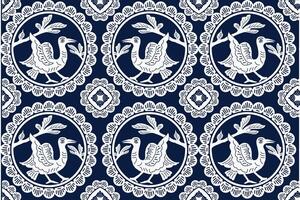 Printndonesian batik motif, Batik is a technique of wax-resist dyeing applied to whole cloth, or cloth made using this technique originated from Indonesia vector