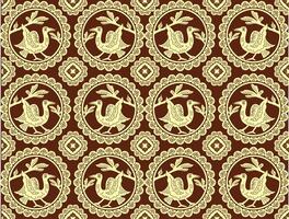 impreso indonesio batik motivo, batik es un técnica de resistente a la cera tintura aplicado a todo paño, o paño hecho utilizando esta técnica originada desde Indonesia vector