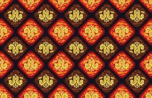 Indonesian batik motifs with very distinctive plant patterns vector