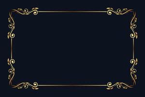 Royal golden frame luxury background with text space vector