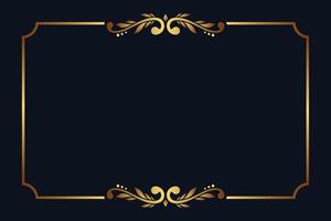 Royal golden frame luxury background with text space vector