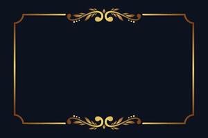 Royal golden frame luxury background with text space vector