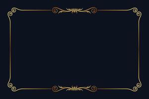 Royal golden frame luxury background with text space vector