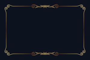 Royal golden frame luxury background with text space vector